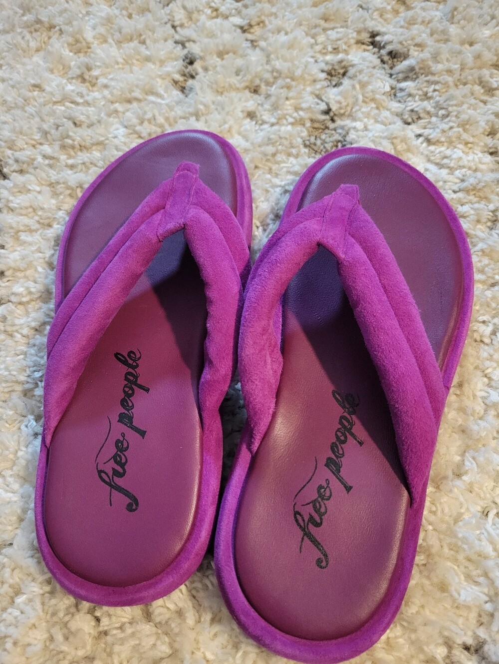 Free People Purple Wonderland Suede Sandals Size EU 38 - Picture 6 of 6